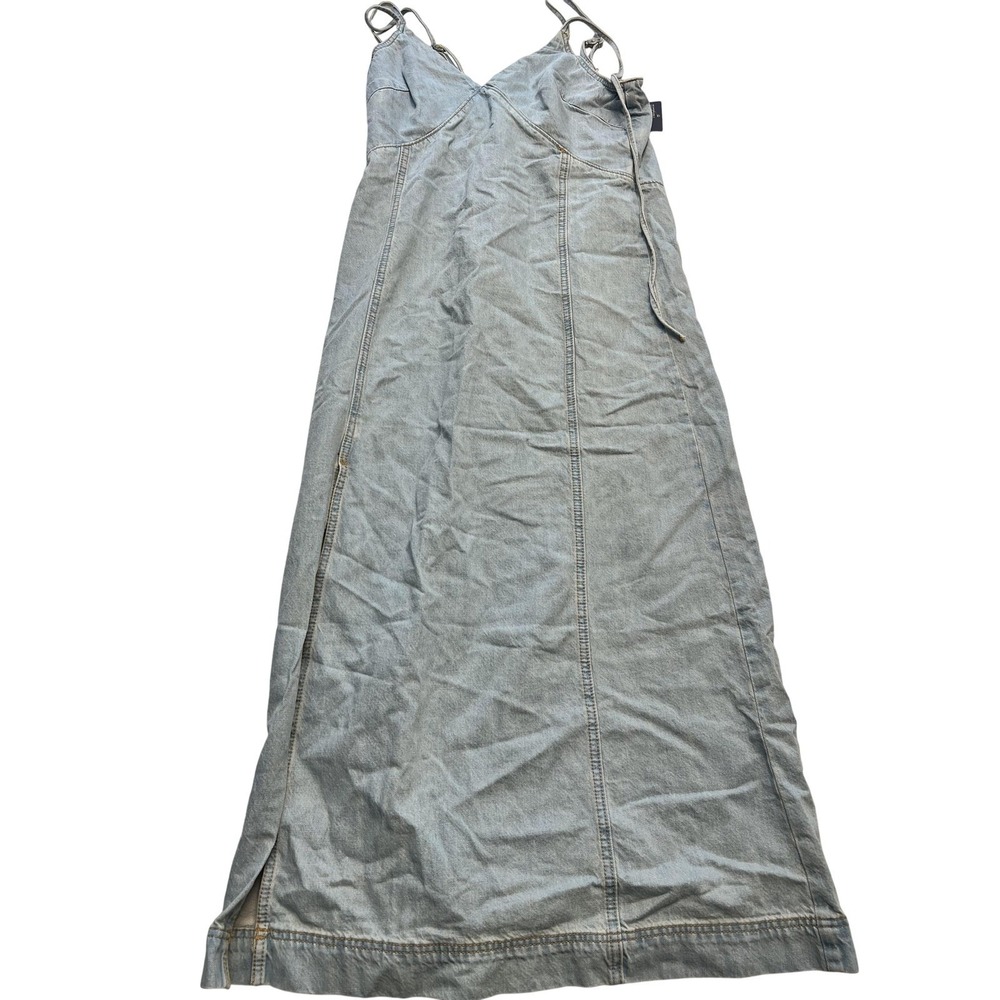 Universal Thread Skirt Womens Small Denim Midi Elastic Waist Drawstring Hem